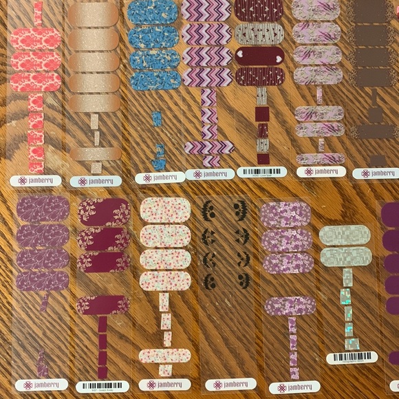 Jamberry nail wraps lot of partial sheets press on nails - Picture 4 of 5